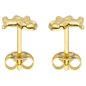 Preview: Ohrstecker Hund 333 Gold Gelbgold Ohrringe Goldohrringe Hundeohrringe