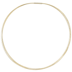 Preview: Halsreif 7-reihig 585 Gold Gelbgold 45 cm Goldkette Goldreif