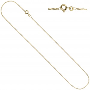 Schmuck-Set Kleeblatt 333 Gold Gelbgold 7 Zirkonia Ohrringe und Kette 42 cm