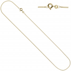 Schmuck-Set 333 Gold Gelbgold mit Zirkonia Ohrringe und Kette 42 cm