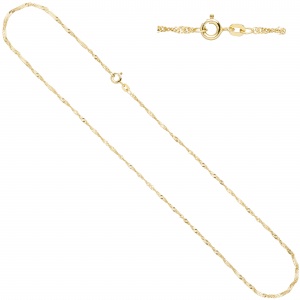 Schmuck-Set 585 Gold Gelbgold 3 Amethyste lila violett Ohrringe und Kette 42 cm