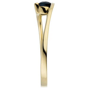 Damen Ring 333 Gold Gelbgold 1 blauer Safir Goldring