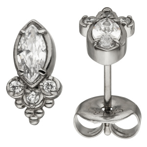 Ohrstecker Edelstahl 8 Zirkonia Ohrringe