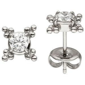 Ohrstecker Edelstahl 2 Zirkonia Ohrringe