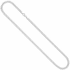 Panzerkette 925 Sterling Silber 50 cm Kette Halskette Silberkette Karabiner