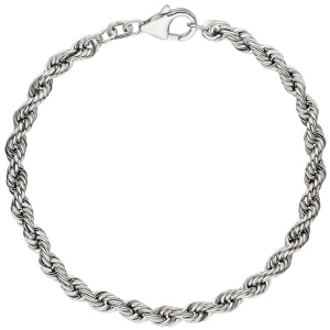 Kordelarmband 925 Sterling Silber massiv 19 cm Armband Silberarmband