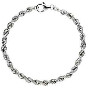 Kordelarmband 925 Sterling Silber massiv 19 cm Armband Silberarmband