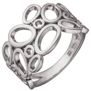 Damen Ring breit 925 Sterling Silber Silberring