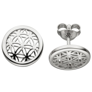 Ohrstecker Blume des Lebens 925 Sterling Silber Ohrringe Silberohrringe