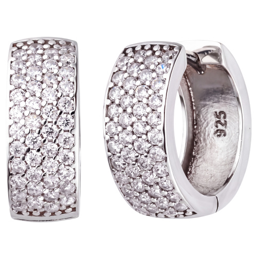 Creolen 925 Sterling Silber 84 Zirkonia Ohrringe Silbercreolen Silberohrringe