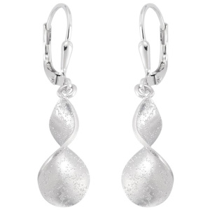 Preview: Ohrhänger 925 Sterling Silber matt Ohrringe Boutons Silberohrringe
