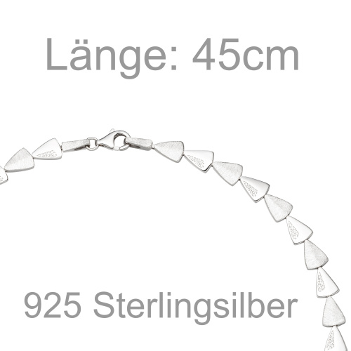 Preview: Collier Halskette 925 Silber 120 Zirkonia 45 cm Kette Silberkette