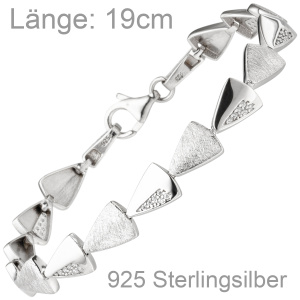 Armband 925 Sterling Silber 42 Zirkonia 19 cm Silberarmband