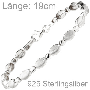 Preview: Armband 925 Sterling Silber 19 cm Silberarmband