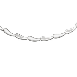 Preview: Collier Halskette 925 Sterling Silber 45 cm Kette Silberkette