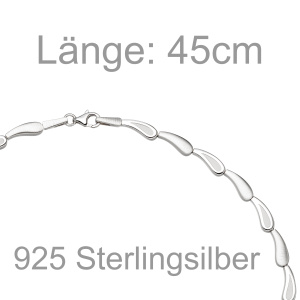 Preview: Collier Halskette 925 Sterling Silber 45 cm Kette Silberkette
