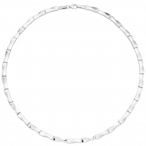 Collier Halskette 925 Silber 154 Zirkonia 45 cm Kette Silberkette