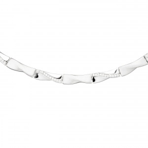 Collier Halskette 925 Silber 154 Zirkonia 45 cm Kette Silberkette