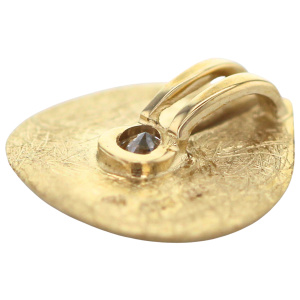 Preview: Anhänger 585 Gold Gelbgold eismatt 1 Diamant Brillant Diamantanhänger