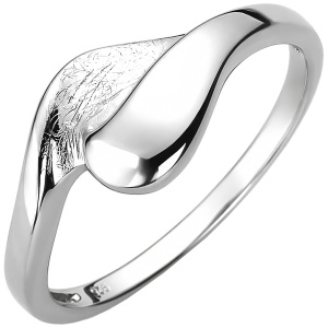 Damen Ring 925 Sterling Silber eismatt Silberring