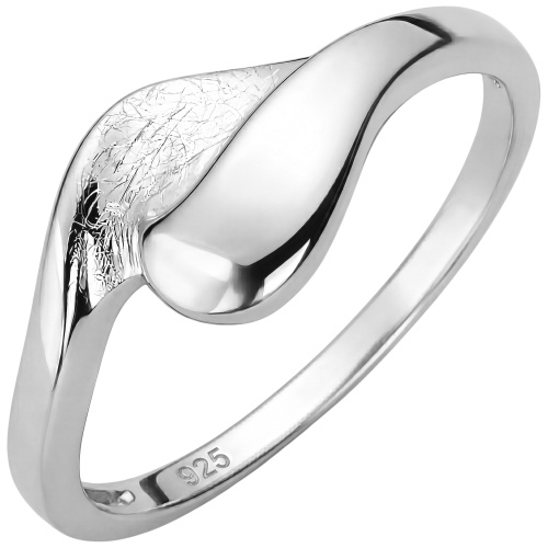 Damen Ring 925 Sterling Silber eismatt Silberring