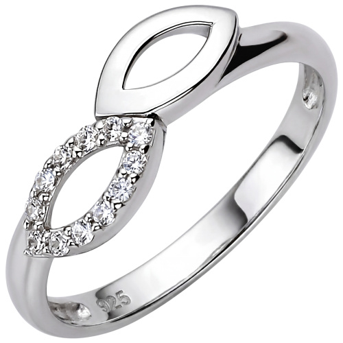 Damen Ring 925 Sterling Silber 12 Zirkonia Silberring