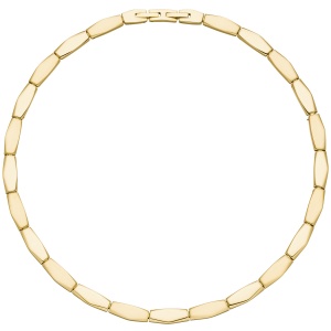 Collier Halskette Edelstahl goldfarben beschichtet 46 cm