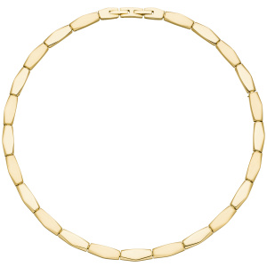 Collier Halskette Edelstahl goldfarben beschichtet 46 cm