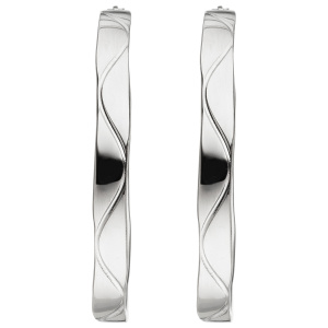 Preview: Creolen Edelstahl 34 mm Ohrringe