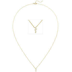 Collier 750 Gold Gelbgold 5 Diamanten Brillanten 45 cm