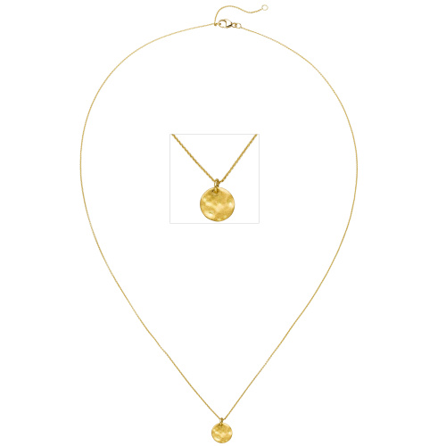 Collier 750 Gold Gelbgold matt 45 cm