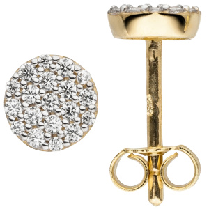 Ohrstecker 333 Gold Gelbgold 38 Zirkonia Ohrringe