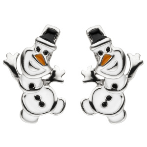 Kinder Ohrstecker Schneemann 925 Sterling Silber Kinder-Ohrringe