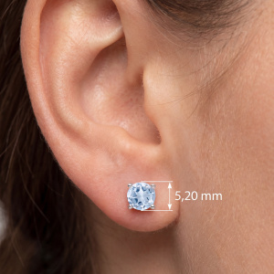 Ohrstecker 925 Silber 2 Blautopase hellblau blau Ohrringe