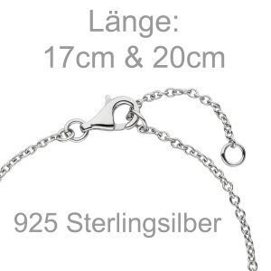 Armband 925 Sterling Silber 20 Zirkonia