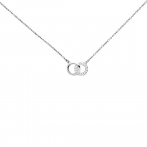 Collier Halskette 925 Sterling Silber 13 Zirkonia 45 cm Kette Silberkette