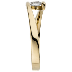 Damen Ring 333 Gold Gelbgold 1 Zirkonia Goldring