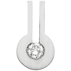 Anhänger 950 Platin matt 1 Diamant Brillant 0,10ct.