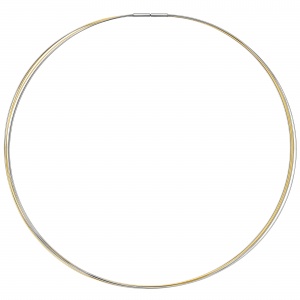Halsreif 5-reihig bicolor vergoldet 42 cm Halskette Kette