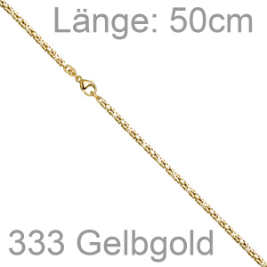 Preview: Königskette 333 Gold Gelbgold massiv 50 cm Kette Halskette