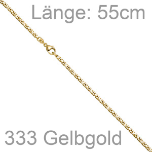 Preview: Königskette 333 Gold Gelbgold massiv 55 cm Kette Halskette