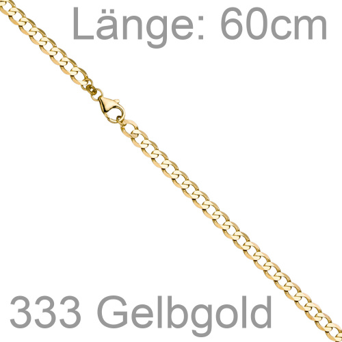 Preview: Panzerkette 333 Gold Gelbgold 5,7 mm 60 cm Kette Halskette