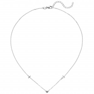 Collier Halskette Glaube Liebe Hoffnung 925 Sterling Silber 43 cm