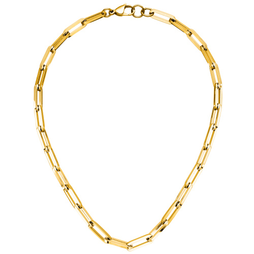 Preview: Y-Collier Halskette Edelstahl gelbgoldfarben beschichtet 55 cm