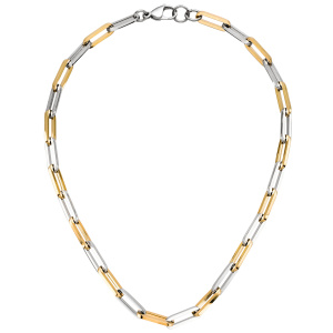 Preview: Y-Collier Halskette Edelstahl gelbgoldfarben beschichtet 48 cm
