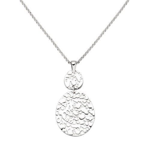 Preview: Collier Kette mit Anhänger Edelstahl 46 cm Karabiner