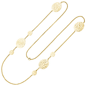 Collier Halskette Edelstahl gelbgoldfarben beschichtet 90 cm Kette