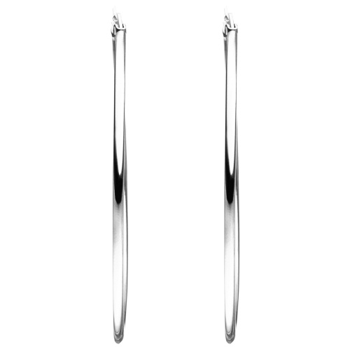 Preview: Creolen Edelstahl Ohrringe 60 mm