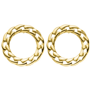 Preview: Ohrstecker Kreis Edelstahl goldfarben beschichtet Ohrringe