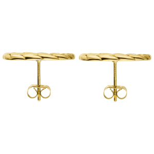Preview: Ohrstecker Kreis Edelstahl goldfarben beschichtet Ohrringe